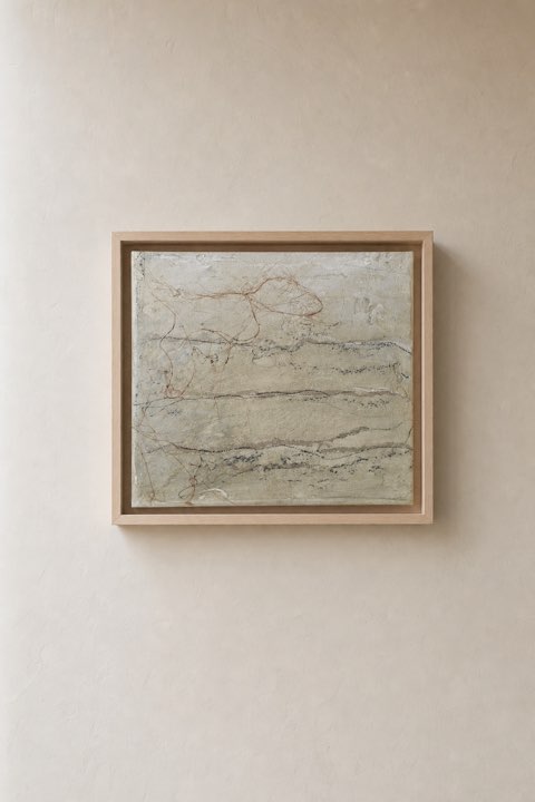 Verweerd I, Linnen, stucopaste, acryl en vlas, Els Schram