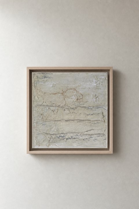 Verweerd II, Linnen, stucopaste, acryl en vlas, Els Schram