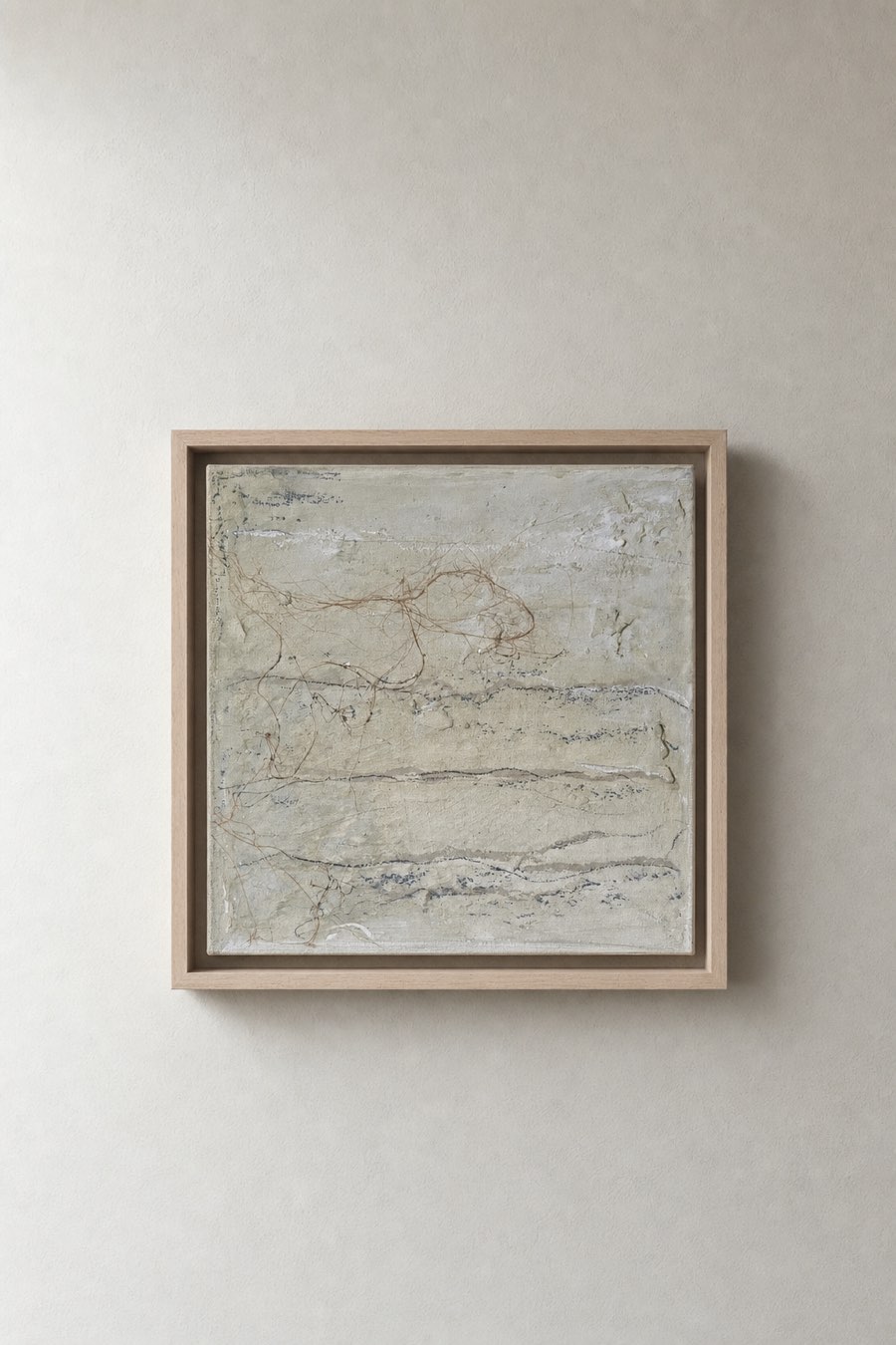 Verweerd II, Linnen, stucopaste, acryl en vlas, Els Schram