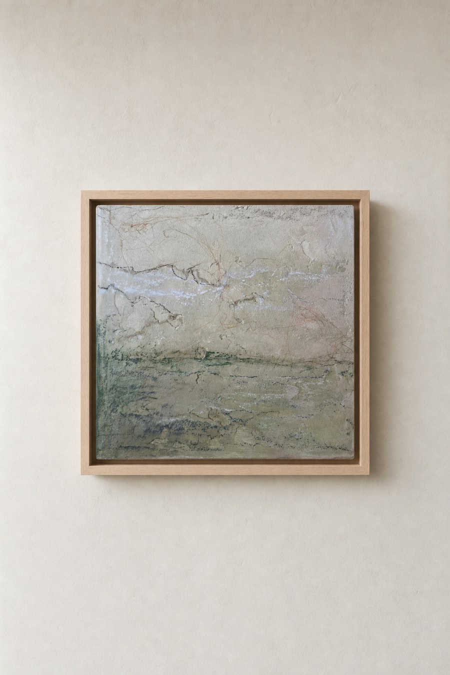 Verweerd IV, Linnen, stucopaste, acryl en vlas, Els Schram