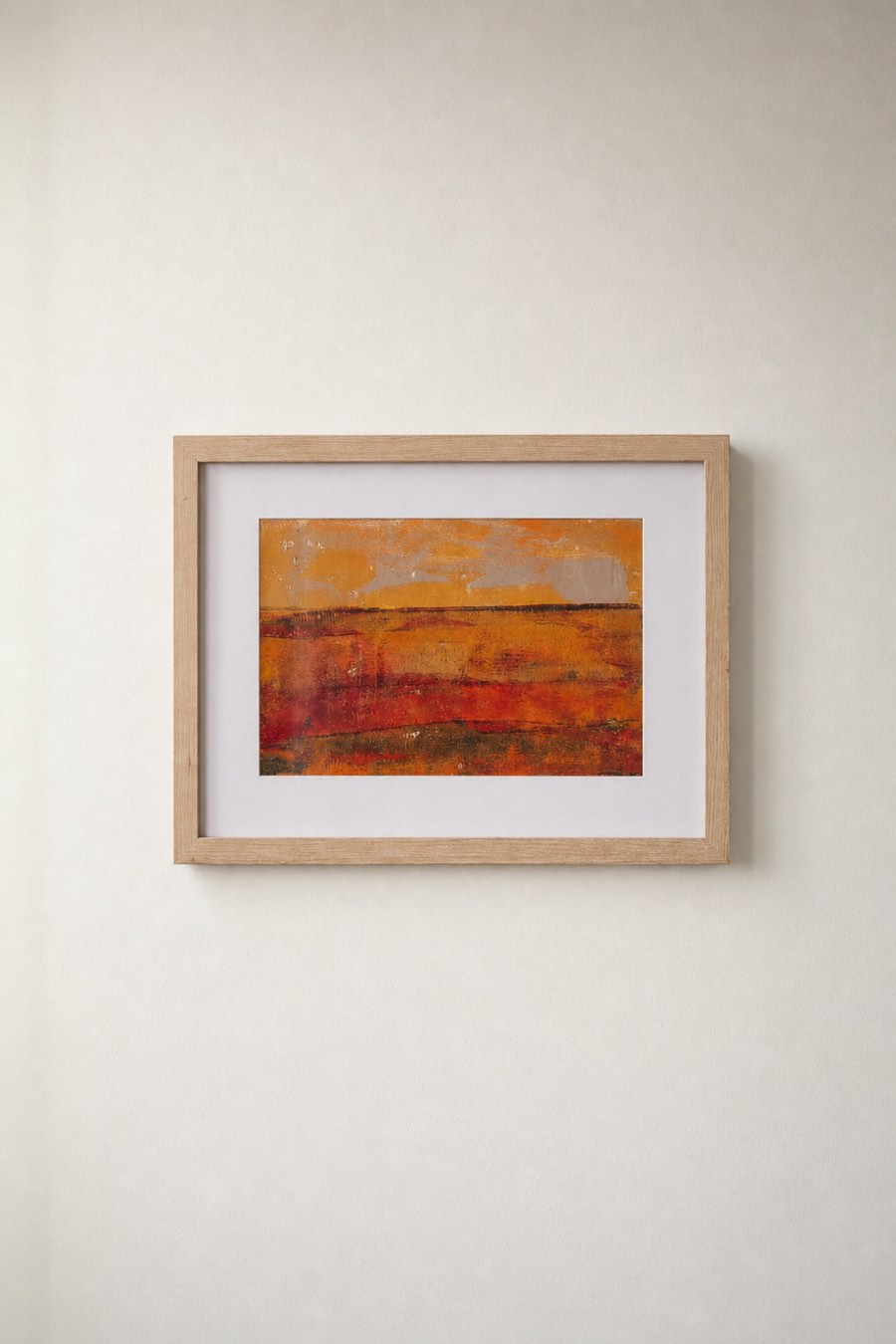 Zongebrand I, Monoprint met goud en houtskool, Els Schram