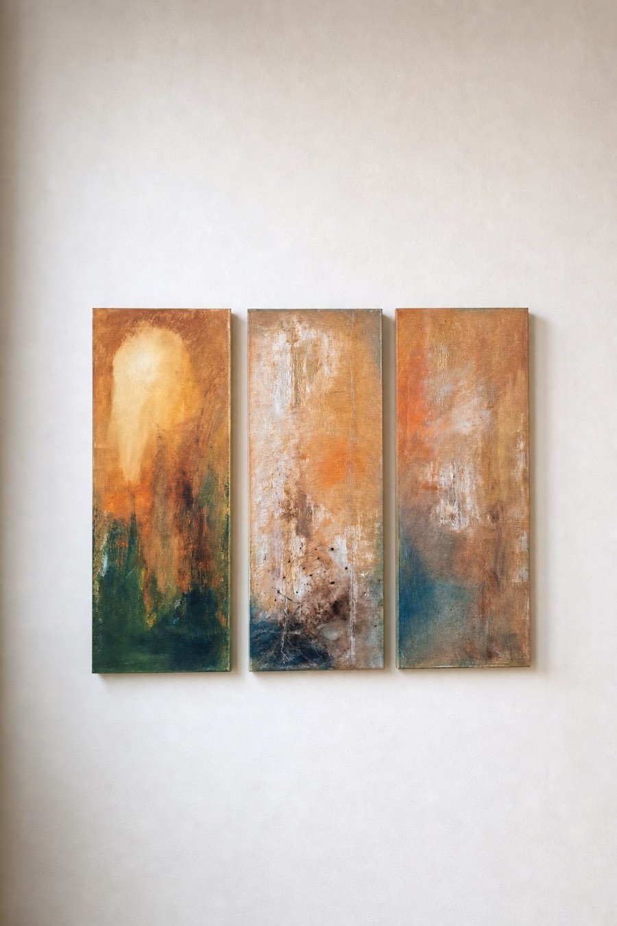 Gloed, Acrylverf, vleugje vlas, Els Schram