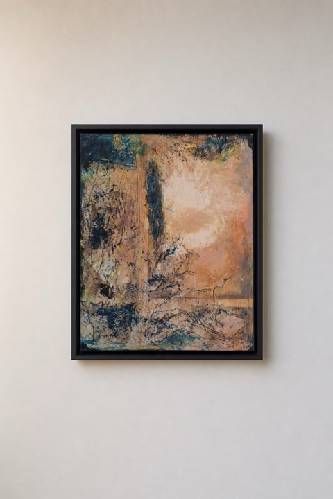 Cipres, Acrylverf, papier, Els Schram