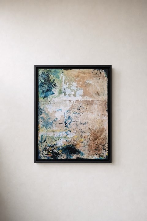 Opklaring, Acrylverf, papier, Els Schram